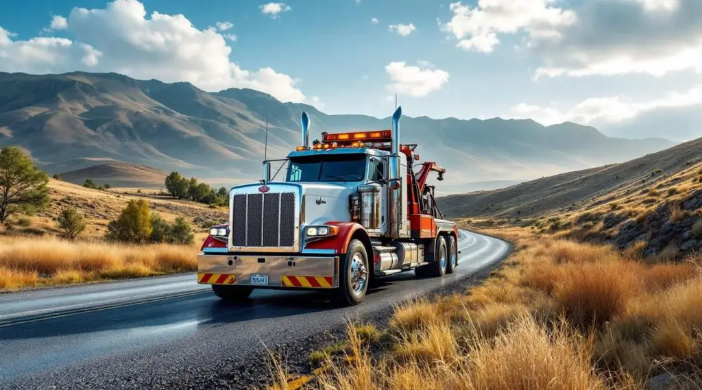 A professional heavy-duty wrecker truck performing a precision recovery of a vehicle in Eagle using winch lines and rigging.